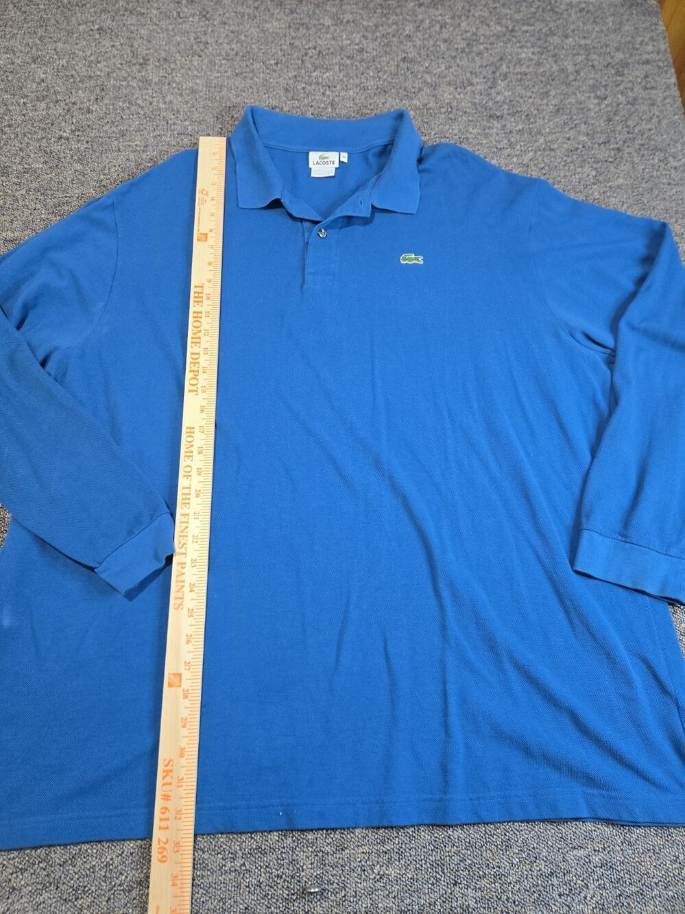 Lacoste Mens Long Sleeve Polo 10R Blue